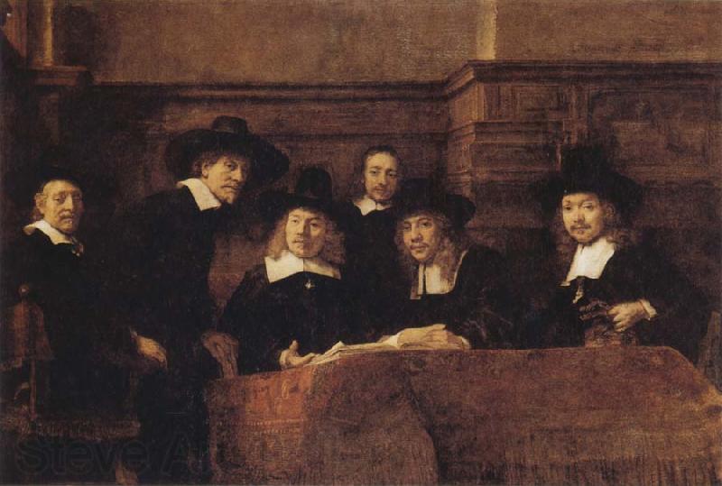 REMBRANDT Harmenszoon van Rijn Tthe Syndics of the Amsterdam France oil painting art